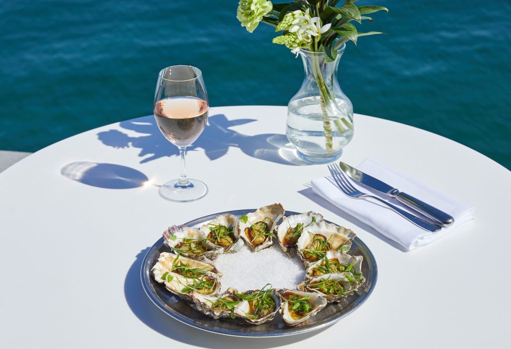 A plate of Oysters from Catalina Rose Bay